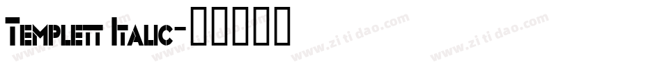 Templett Italic字体转换
